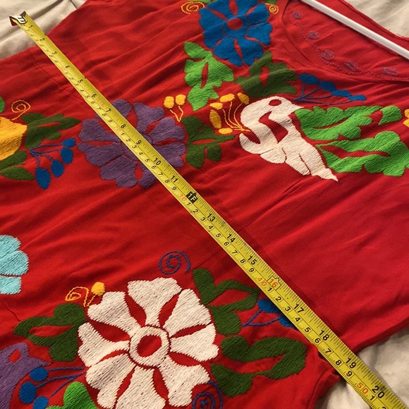 Handmade EMBROIDERED OAXACAN DRESS - Picture 8 of 9
